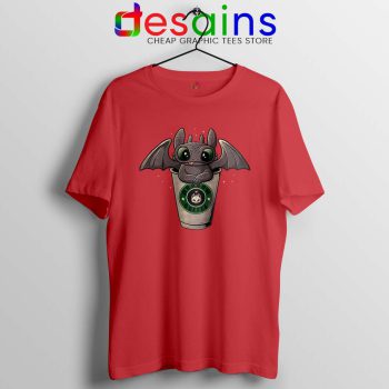 Toothless Dragon Coffee Red Tshirt How to Train Your Dragon Tee Shirts