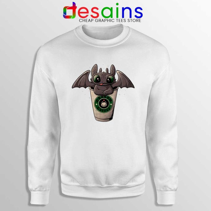 Toothless Dragon Coffee White Sweatshirt How to Train Your Dragon Sweater