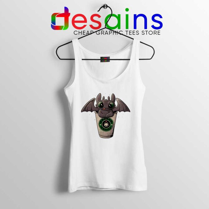 Toothless Dragon Coffee White Tank Top How to Train Your Dragon