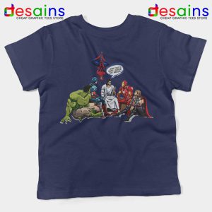 Avengers Jesus Christmas Navy Kids Tshirt And That's How I Saved The World