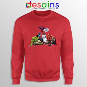 Avengers Jesus Christmas Red Sweatshirt And That's How I Saved The World