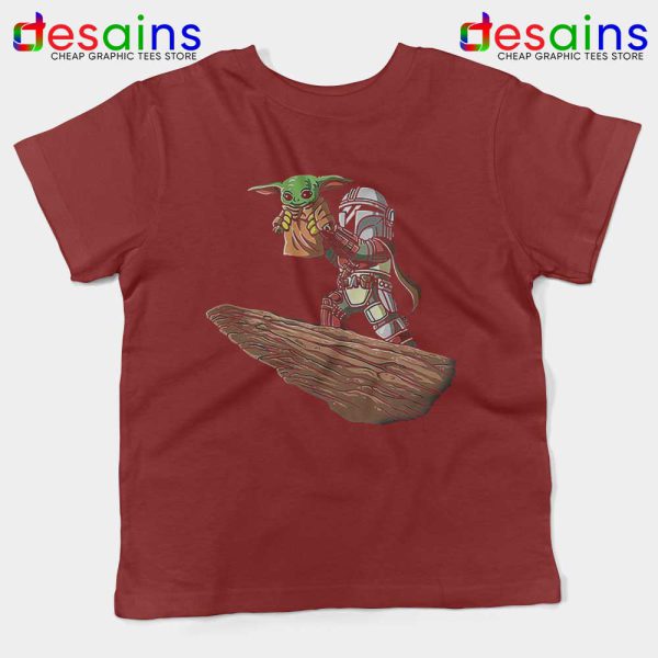 Baby Yoda Gifts Red Kids Tshirt The Mandalorian Disney Tees