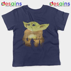 Baby Yoda The Mandalorian Navy Kids Tshirt Star Wars Tees Youth