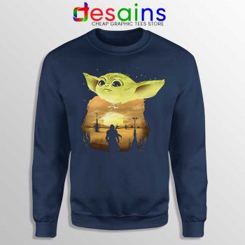 Baby Yoda The Mandalorian Navy Sweatshirt Star Wars Sweater