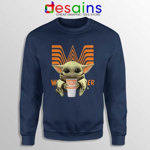 Baby Yoda Whataburger Mandalorian Navy Sweatshirt Star Wars