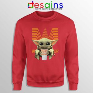 Baby Yoda Whataburger Mandalorian Red Sweatshirt Star Wars