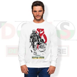 Baby Yoda and Lone Hunter Sweatshirt - The Mandalorian