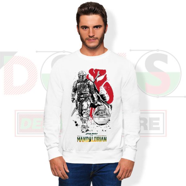 Baby Yoda and Lone Hunter Sweatshirt - The Mandalorian
