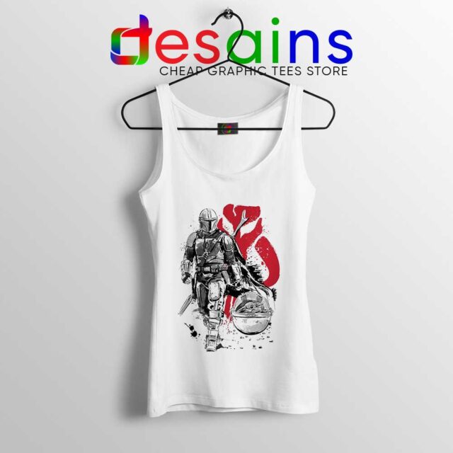 Baby Yoda and Lone Hunter Tank Top