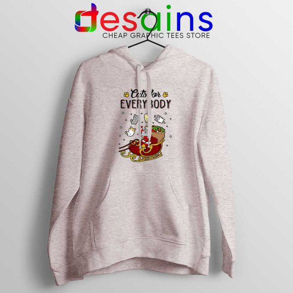 Cats Santa For Everybody Sport Grey Hoodie Christmas Cats Hoodies