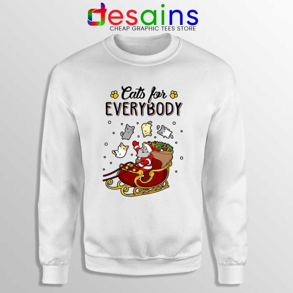 Cats Santa For Everybody Sweatshirt Christmas Cats Sweater S-3XL