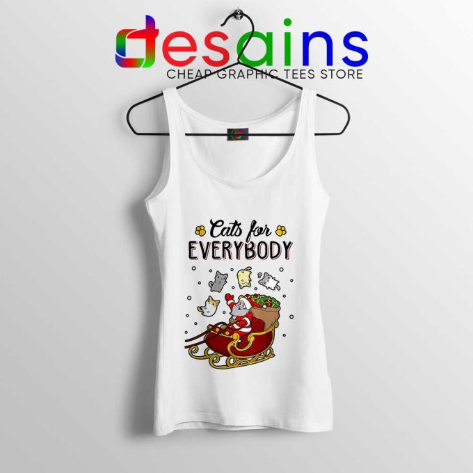 Cats Santa For Everybody Tank Top Christmas Cats Tops S-3XL