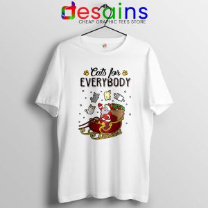 Cats Santa For Everybody Tshirt Christmas Cats Tee Shirts S-3XL