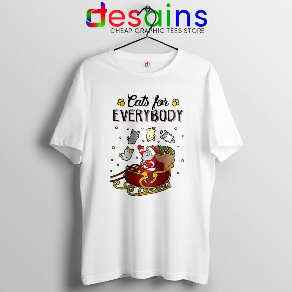 Cats Santa For Everybody Tshirt Christmas Cats Tee Shirts S-3XL