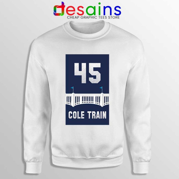 Cole Train New York Yankees White Sweatshirt Gerrit Cole Sweater