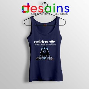 Darth Vader Adidas Navy Tank Top All Day I Dream About Starwar Tops