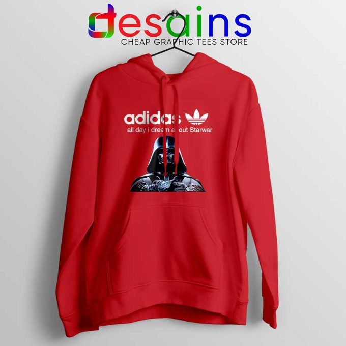 Darth Vader Adidas Red Hoodie All Day I Dream About Starwar Hoodies