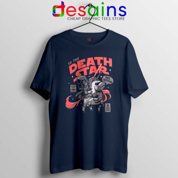 Death Star Unicorn Navy Tshirt Darth Vader Star Wars Tee Shirts S-3XL