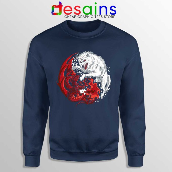 Dragon and Wolf Sweatshirt Yin and Yang Sweater S-3XL
