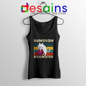 Dungeon Meowster DnD Black Tank Top Cat Gamer D20 Tank Tops