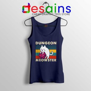 Dungeon Meowster DnD Tank Top Cat Gamer D20 Tank Tops S-3XL