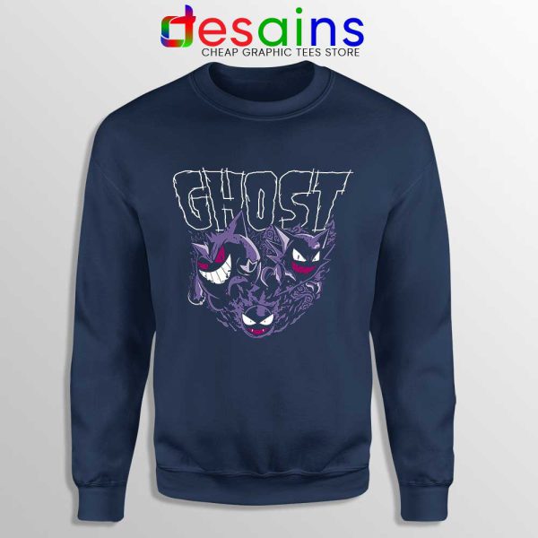 Ghost Pokemon Haunter Navy Sweatshirt Pokemon Sweater S-3XL