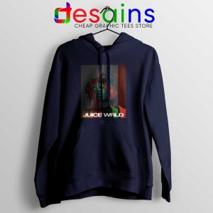 Juice Wrld Art Poster Navy Hoodie American Rapper Hoodies