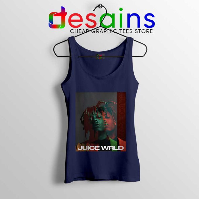 Juice Wrld Art Poster Navy Tank Top American Rapper Tops S-3XL