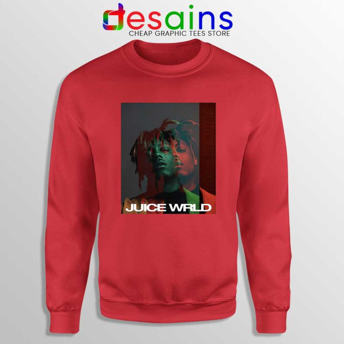 Juice Wrld Art Poster Red Sweatshirt American Rapper Sweater