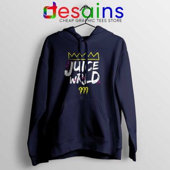 Juice Wrld King 999 Navy Hoodie 999 Club Hip Hop Hoodies S-2XL