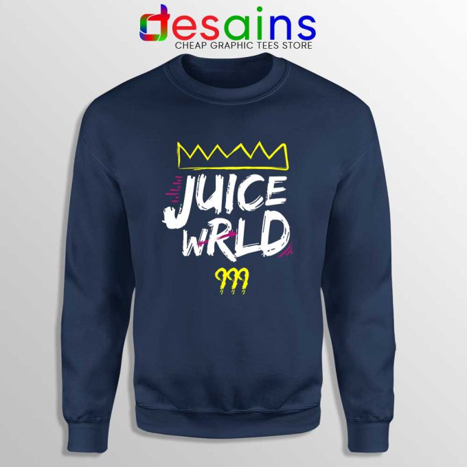 Juice Wrld King 999 Navy Sweatshirt 999 Club Hip Hop Sweater