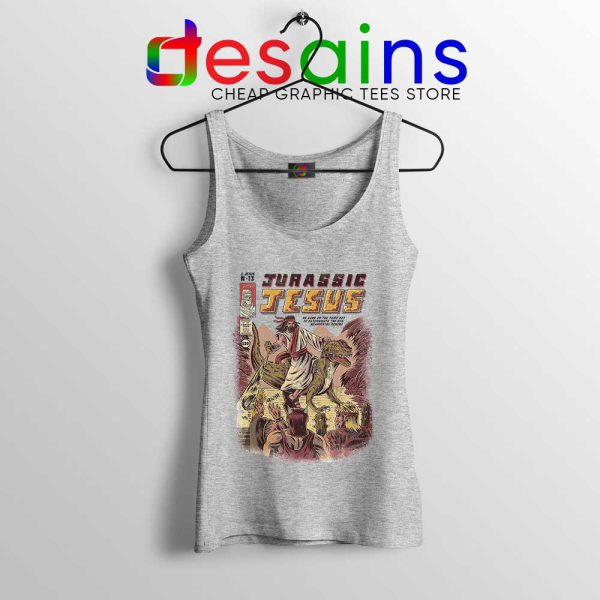 Jurassic Jesus Christmas Sport Grey Tank Top Jurassic Park Tops S-3XL