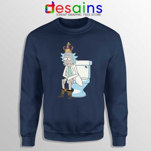 King of Shit Rick Navy Sweatshirt Rick and Morty Sweater S-3XL