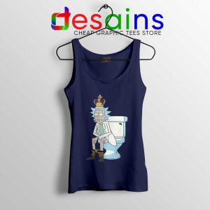 King of Shit Rick Navy Tank Top Rick and Morty Tank Tops S-3XL