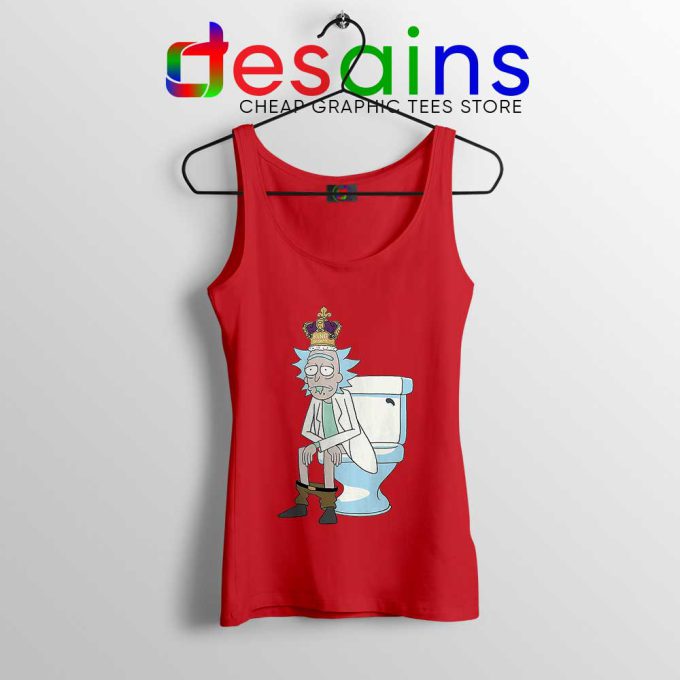 King of Shit Rick Red Tank Top Rick and Morty Tank Tops S-3XL