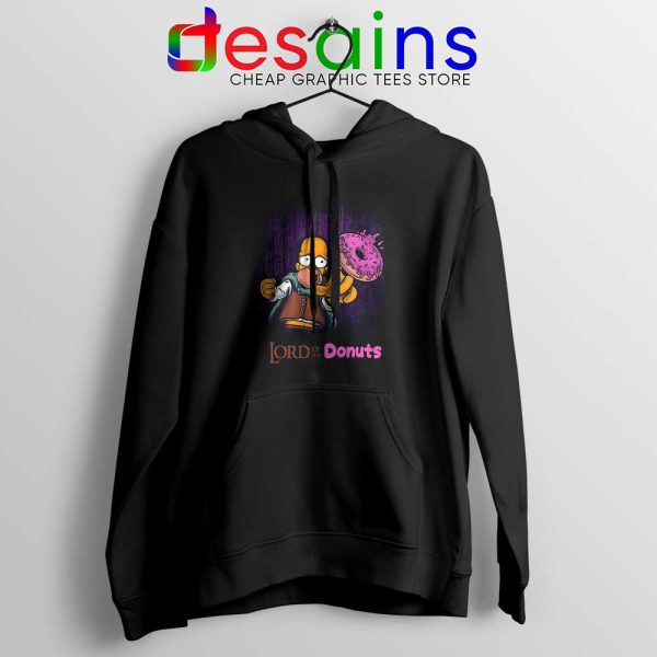 Lord of The Donuts Simpsons Black Hoodie Cartoon Hoodies