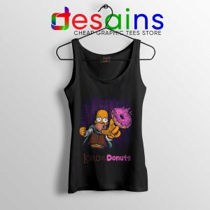 Lord of The Donuts Simpsons Black Tank Top Cartoon Tank Tops