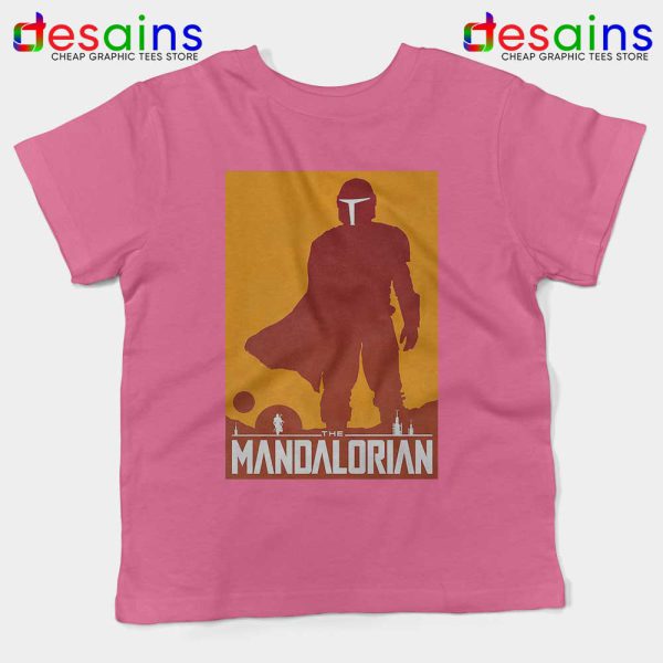 Mandalorian Disney Art Poster Pink Kids Tshirt Disney Plus Tees