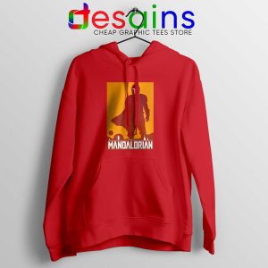 Mandalorian Disney Art Poster Red Hoodie Disney Plus Hoodies S-2XL