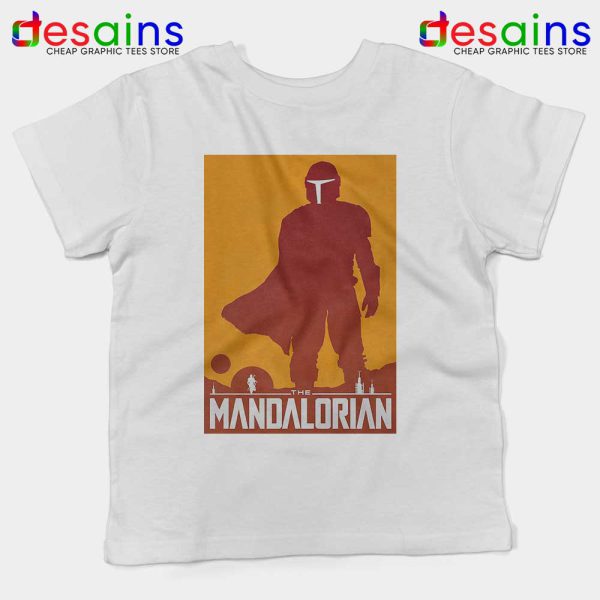 Mandalorian Disney Art Poster White Kids Tshirt Disney Plus Tees