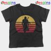 Mandalorian Retro Sun Rise Kids Tshirt The Mandalorian Tees Youth