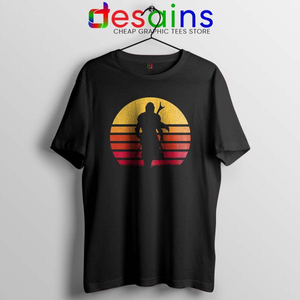 Mandalorian Retro Sun Rise Tshirt The Mandalorian Tee Shirts S-3XL