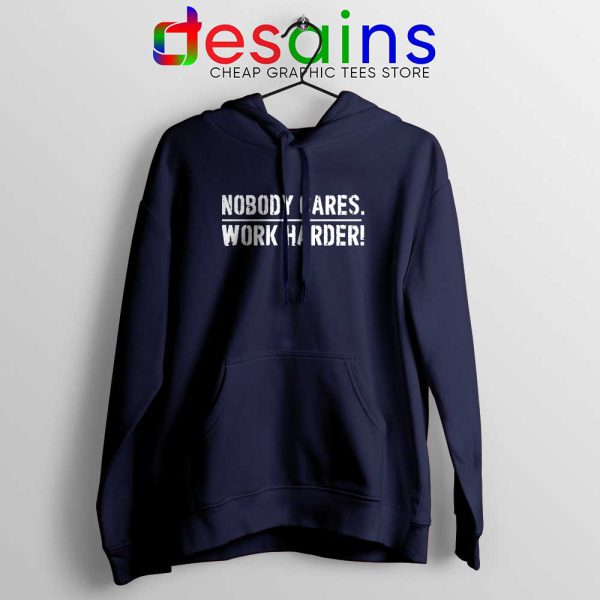 Nobody Cares Work Harder Navy Hoodie Lamar Jackson Hoodies S-2XL