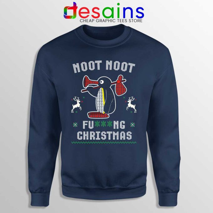 Pingu Noot Noot Christmas Navy Sweatshirt Funny Sweater