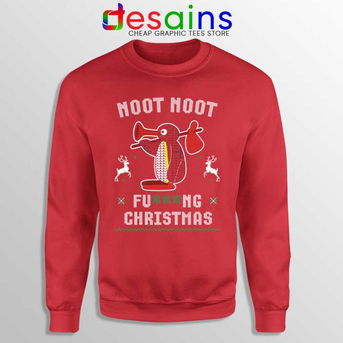 Pingu Noot Noot Christmas Red Sweatshirt Funny Sweater
