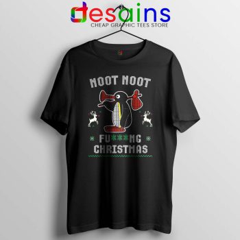 Pingu Noot Noot Christmas Tshirt Funny Tee Shirts S-3XL