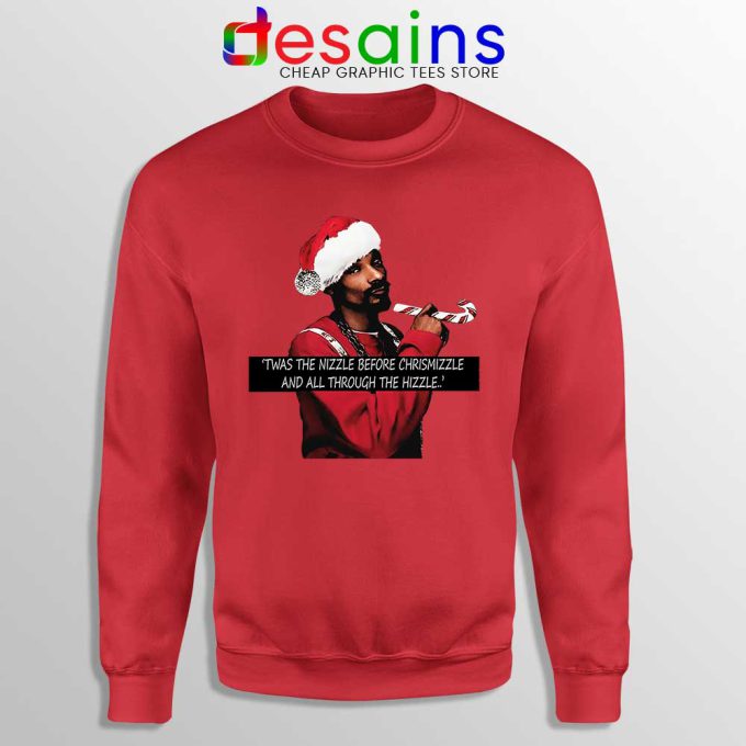 Snoop Dogg on Christmas Red Sweatshirt American Rapper