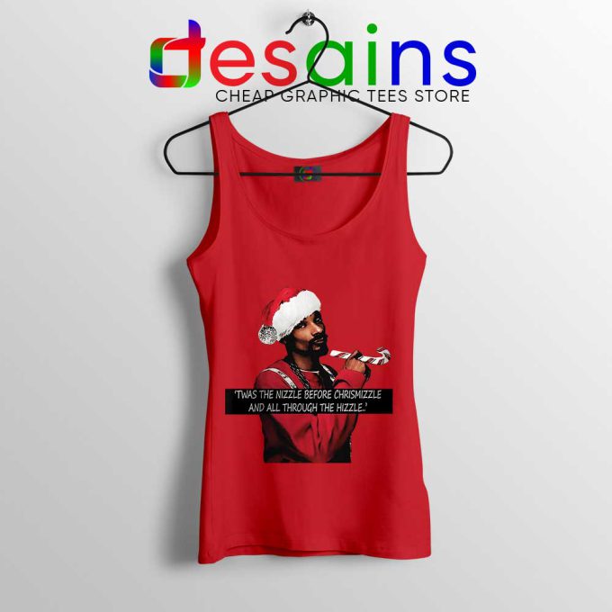 Snoop Dogg on Christmas Red Tank Top American Rapper Tops