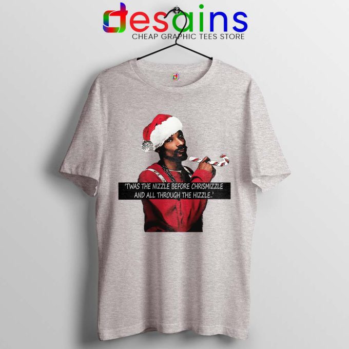 Snoop Dogg on Christmas Sport Grey Tshirt American Rapper Tee Shirts