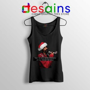 Snoop Dogg on Christmas Tank Top American Rapper Tops S-3XL